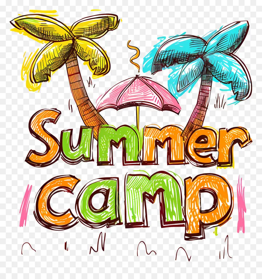 Sommerlager - Wunderliches Sommercamp -Logo mit Palmen