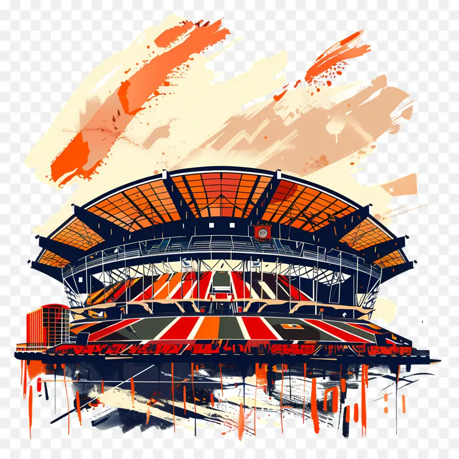 San Siro Stadium Stadium Outdoor Tribünen klares Dach - Leeres Outdoor -Stadion mit klarem Dach, Tribünen, Tribünen