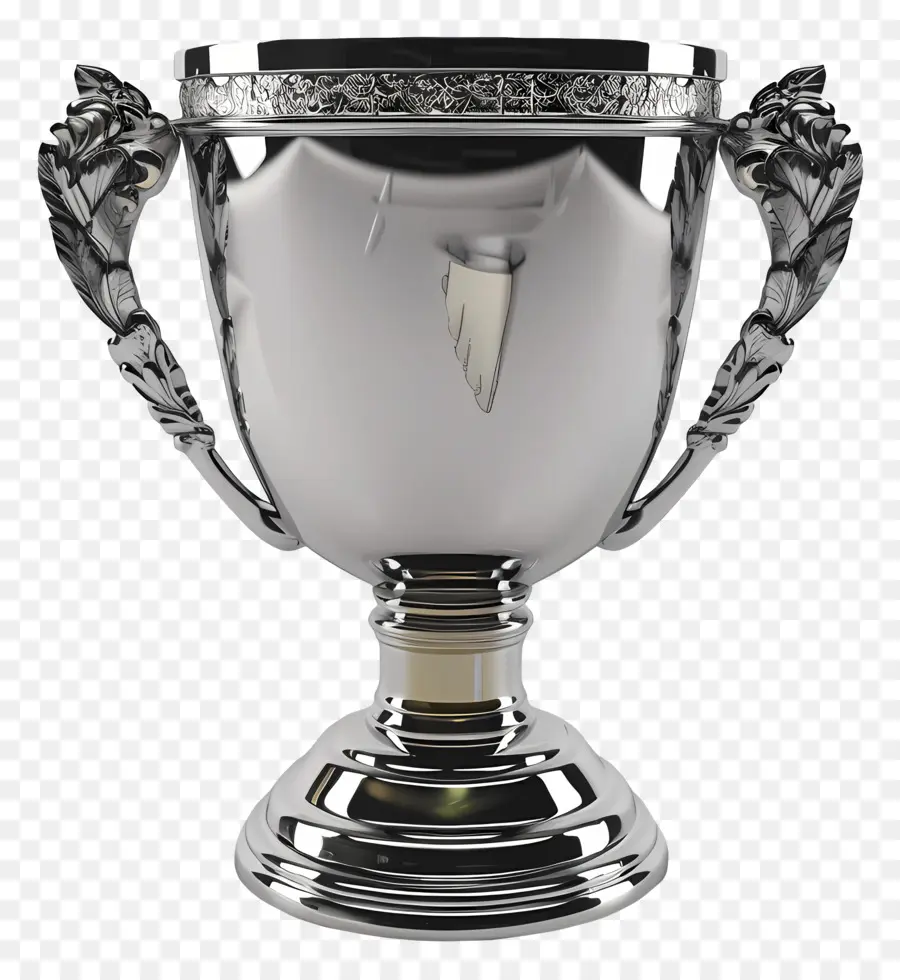 trofeo - Coppa d'argento con intricati disegni di draghi