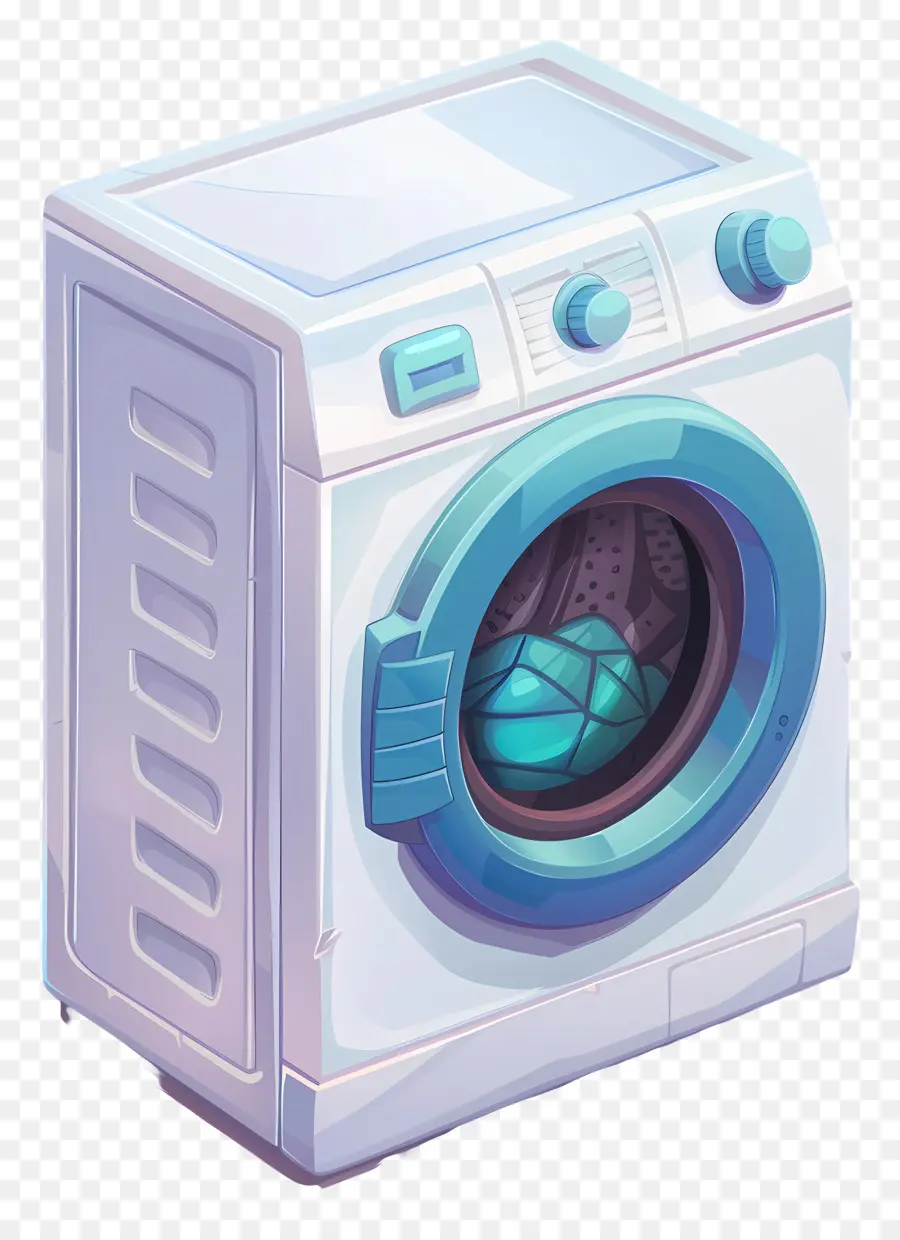 lavatrice - Lavatrice elettrica dei cartoni animati con porta blu