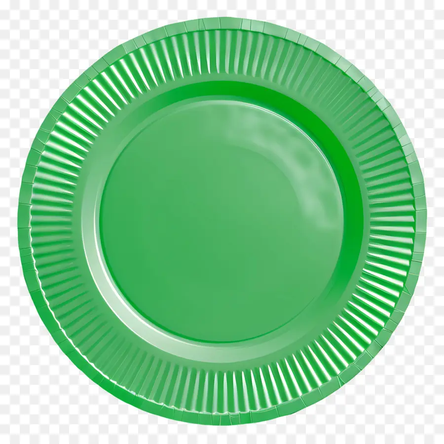 piastra di carta verde piastra verde piastra superficie semplice trama liscia sollevata di bordo - Piatto di carta verde semplice con bordo rialzato