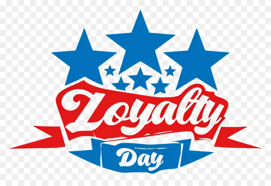 Loyalitätstag Loyalty Logo Plattform Rot - Logo, die Loyalität mit patriotischen Farben fördern