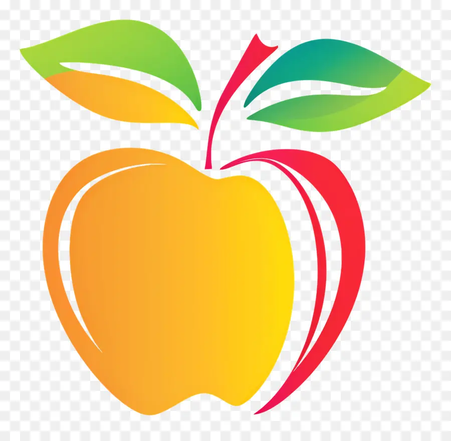 Apprezzamento dell'insegnante giorno colorato di mela succosa succosa mela matura a fette affettata - Mela tagliata colorata su sfondo nero