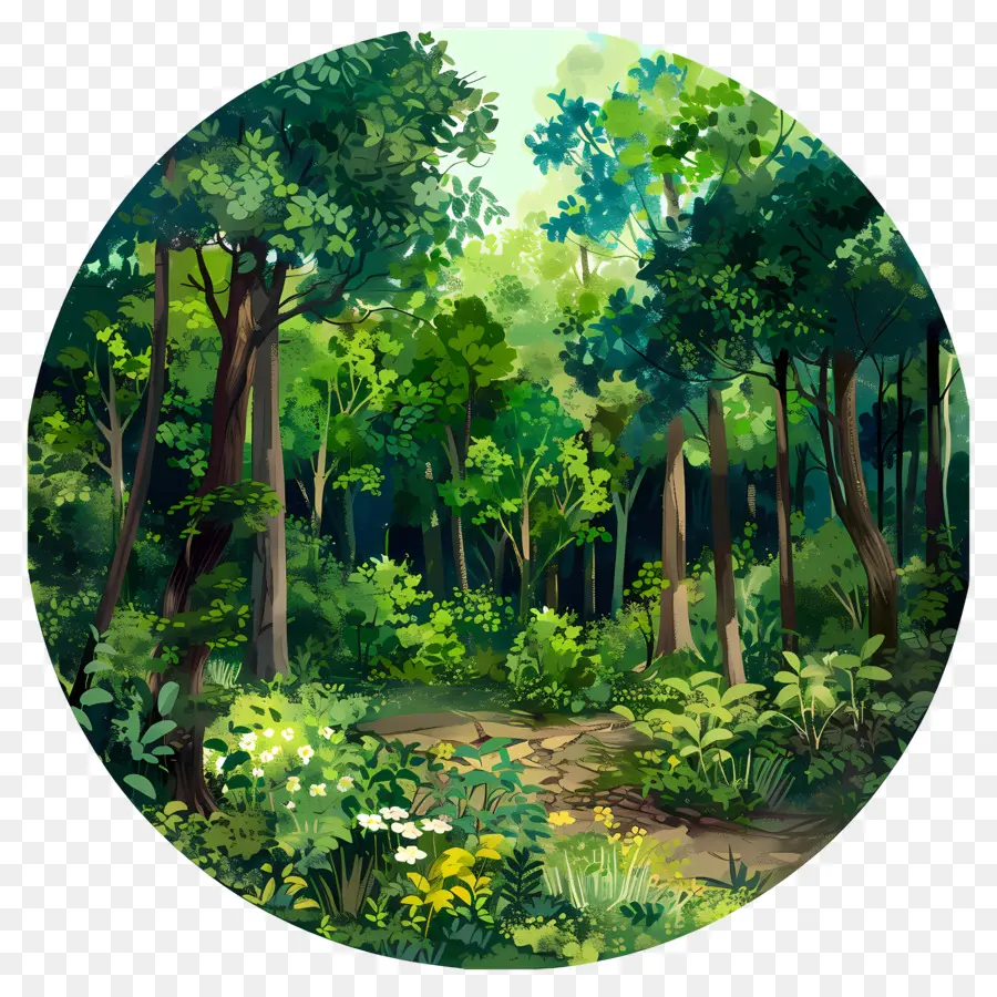 lush forest forest trees greenery nature