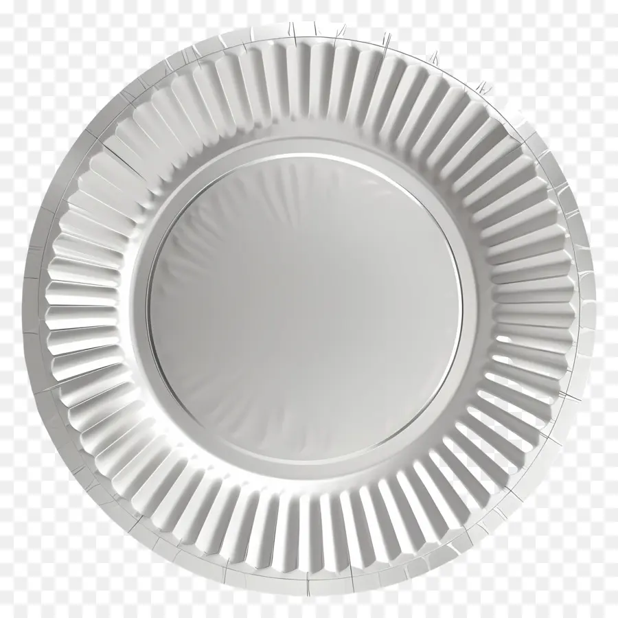 piastra di carta argento piatto di carta forma rotonda semplice bianco - Piatto di carta bianca rotonda, design semplice