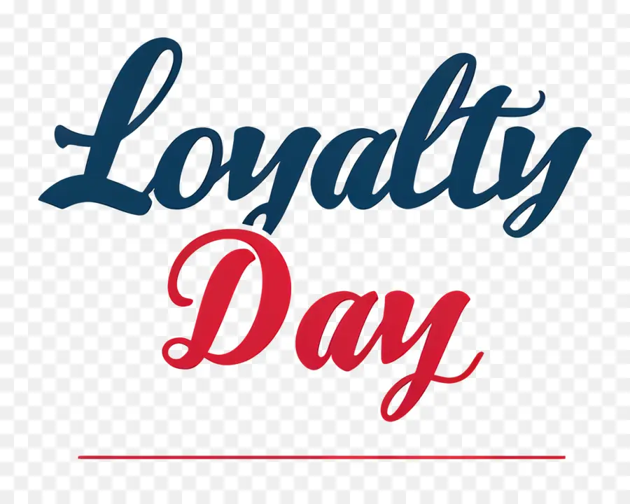 Loyalitätstag Loyalty Logo Design Rot Weiß - Rot, weißes, blaues Logo mit Loyalitätstag