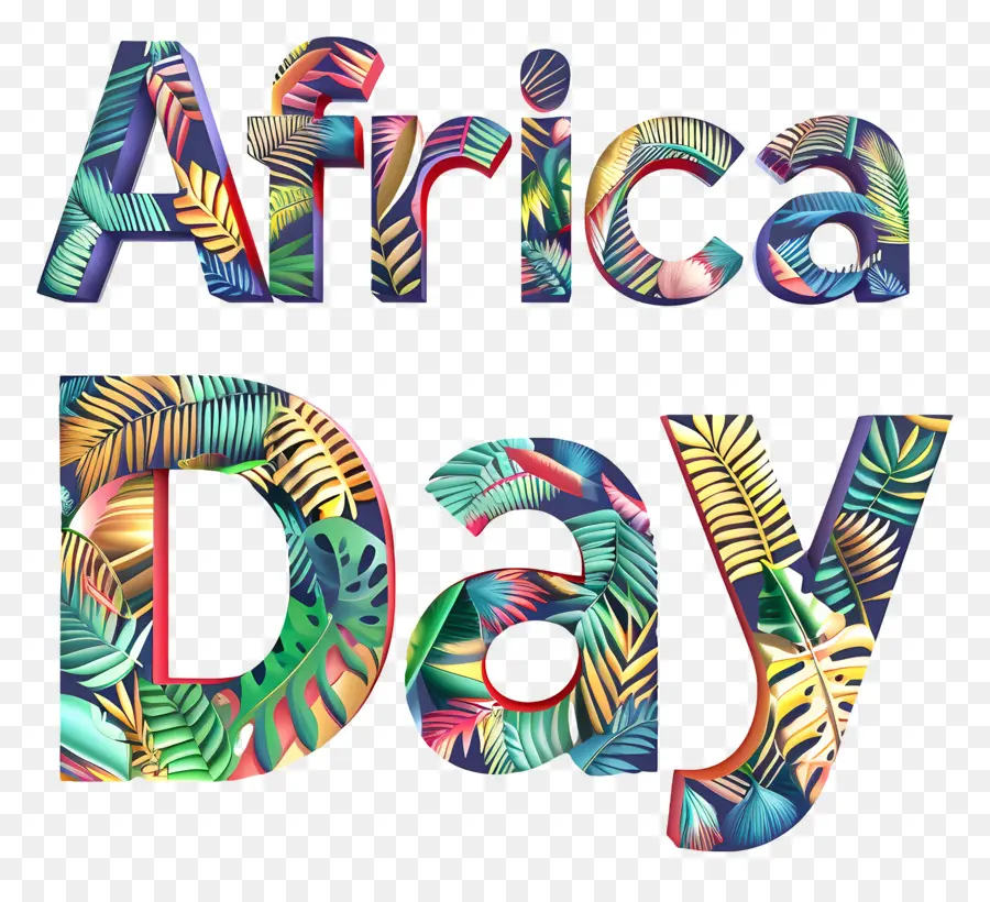 Afrika Day Afrika verlässt Reben farbenfroh - Buntes 