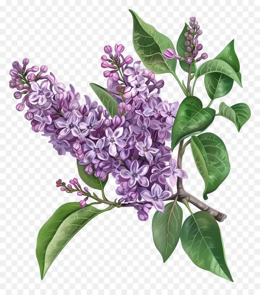 Syringa Vulgaris lilacs hoa màu tím nở hoa màu rực rỡ - Lilacs rực rỡ trên nền đen. 
Đồng nhất, tĩnh