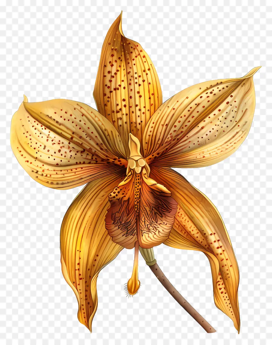 arancione - Vibrante orchidea dorata con petali di grandi dimensioni