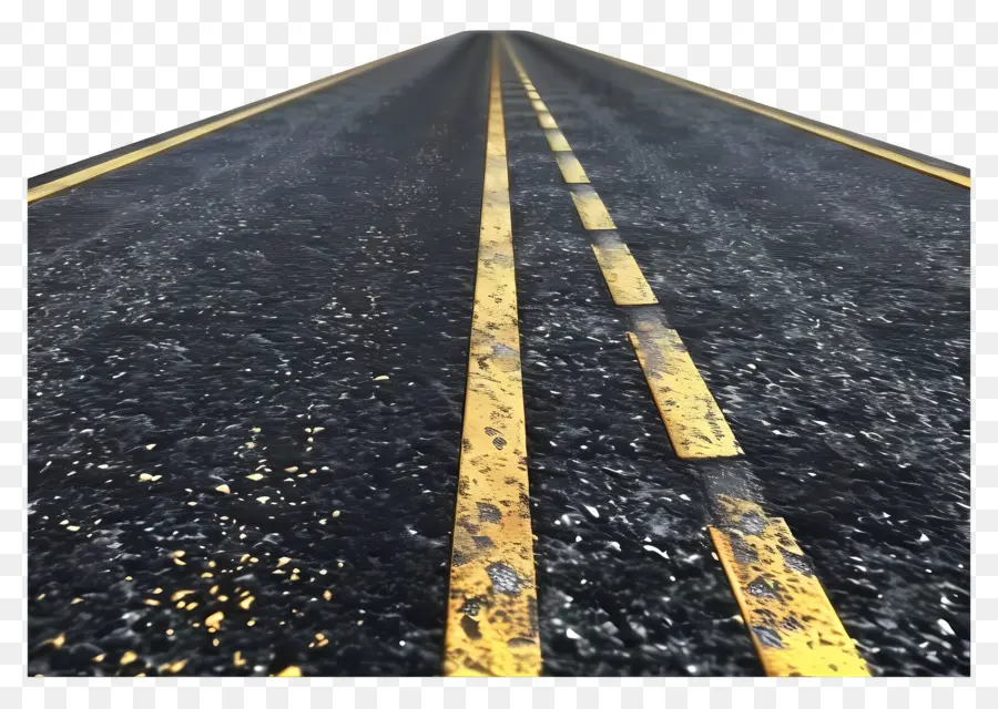 đường nhựa đường xem 3D Thiết kế đường đường màu vàng đường Asphalt Road - Mô hình đường 3D với các đường màu vàng
