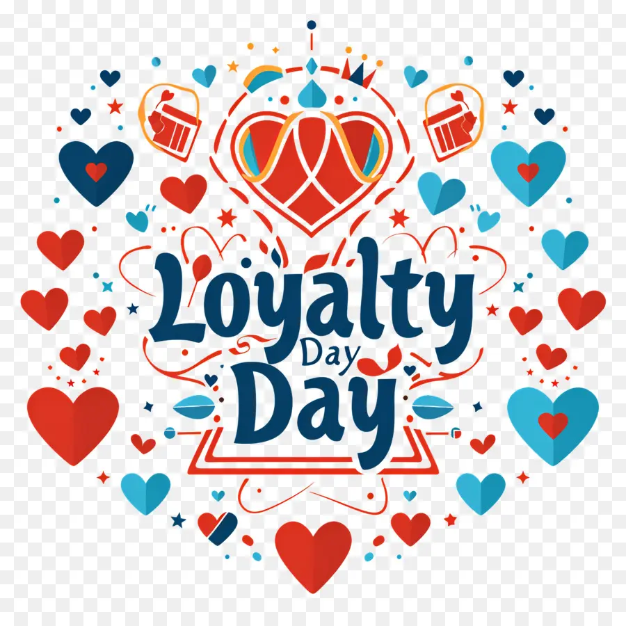 Loyalitätstag Loyalität Liebe Zuneigung Herz - Buntes Herzgrafik mit Liebe und Loyalitätsthema