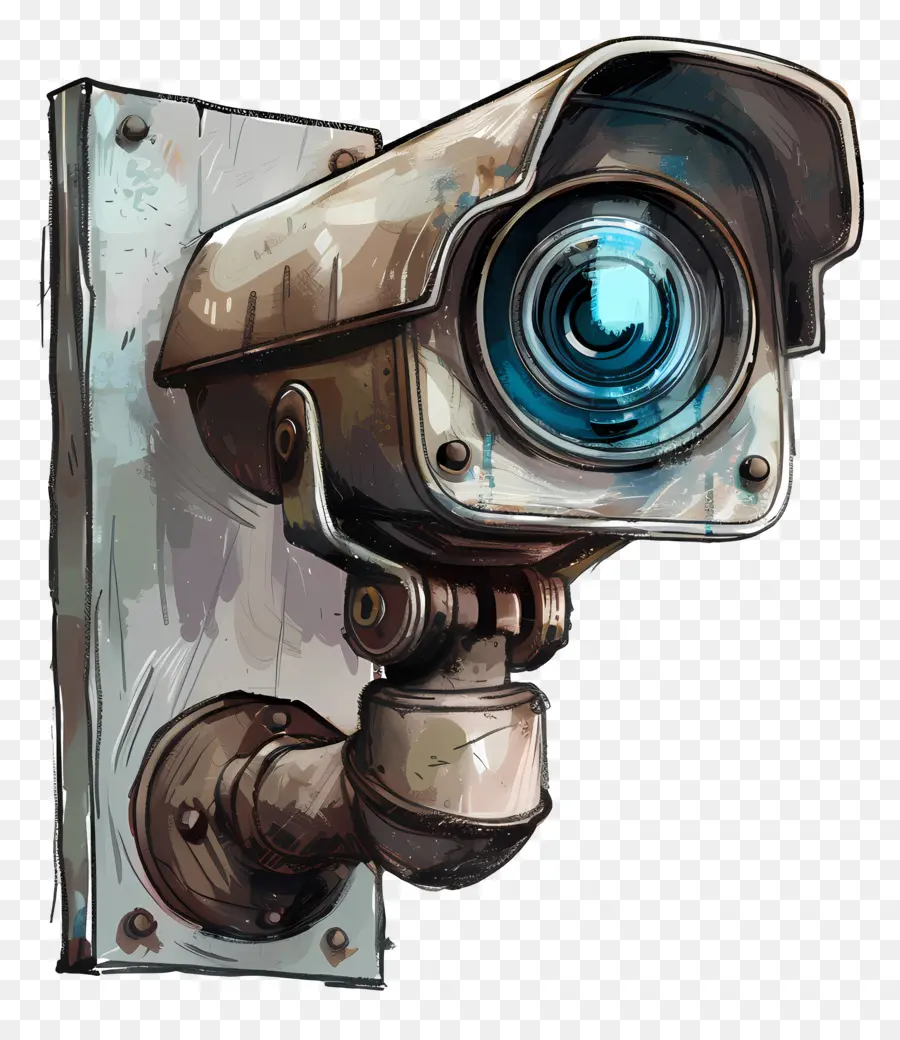 Outdoor -Kamera -Überwachungsüberwachungsüberwachung CCTV -Privatsphäre - Überwachungskamera mit einstellbarem Objektiv auf der Metallmontage