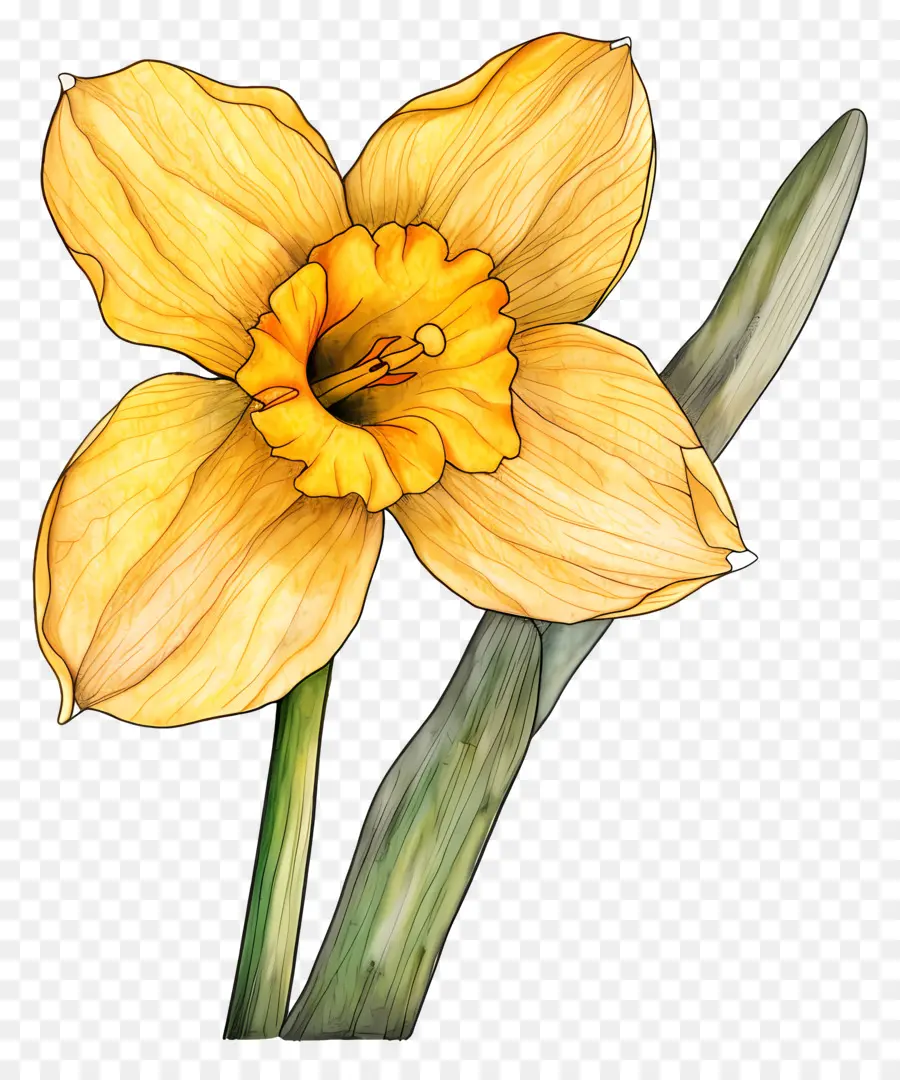 fiore giallo - Fiore giallo singolo con macchie scure