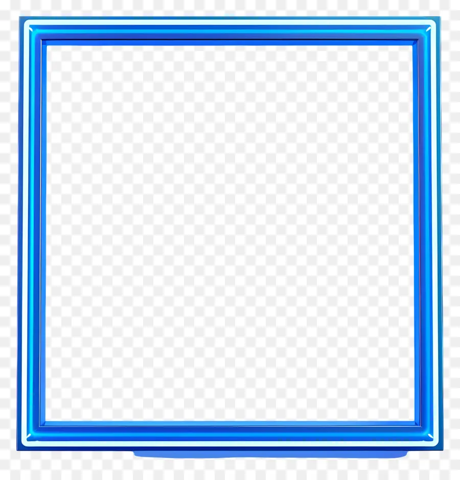 schwarzer Rahmen - Schwarzer Rahmen, blauer Rand, weißer Hintergrund, Apple -Symbol