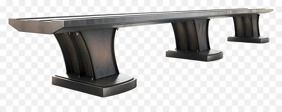 beam bridge modern bench metal and glass durable design sturdy furniture