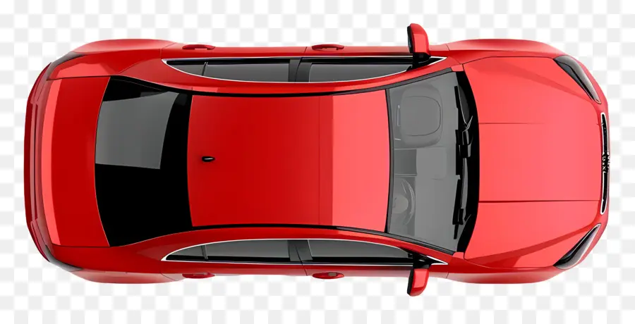 Rote Auto -Top -Ansicht Rotautfahrzeugfahrzeug Wartung Autos Motor - Rotes Auto mit erhöhter Kapuze, Fenster öffnen