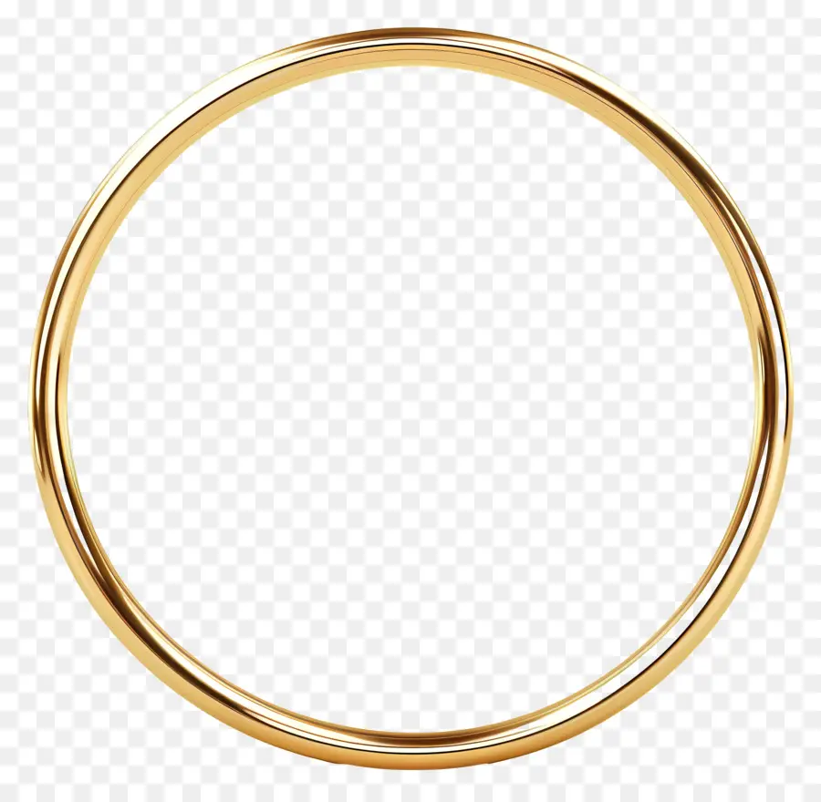 cerchio d'oro - Semplice anello di banda oro giallo su sfondo nero