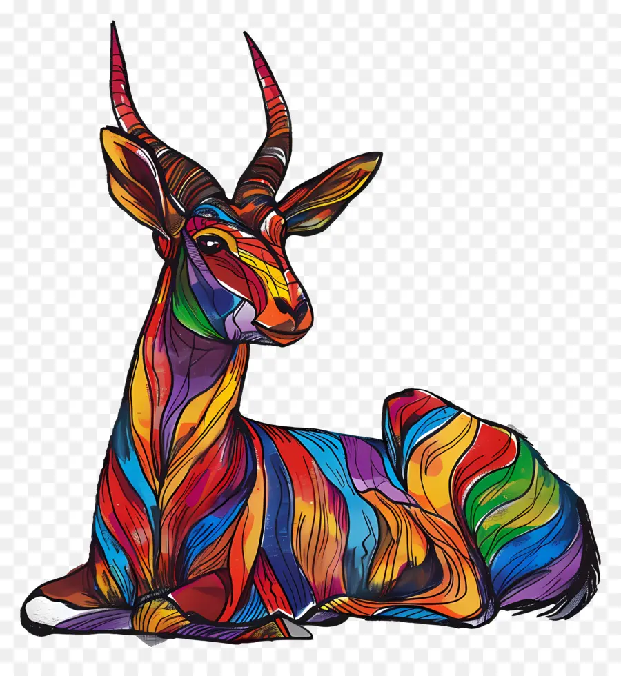 antelope zebra stripes wildlife artistic