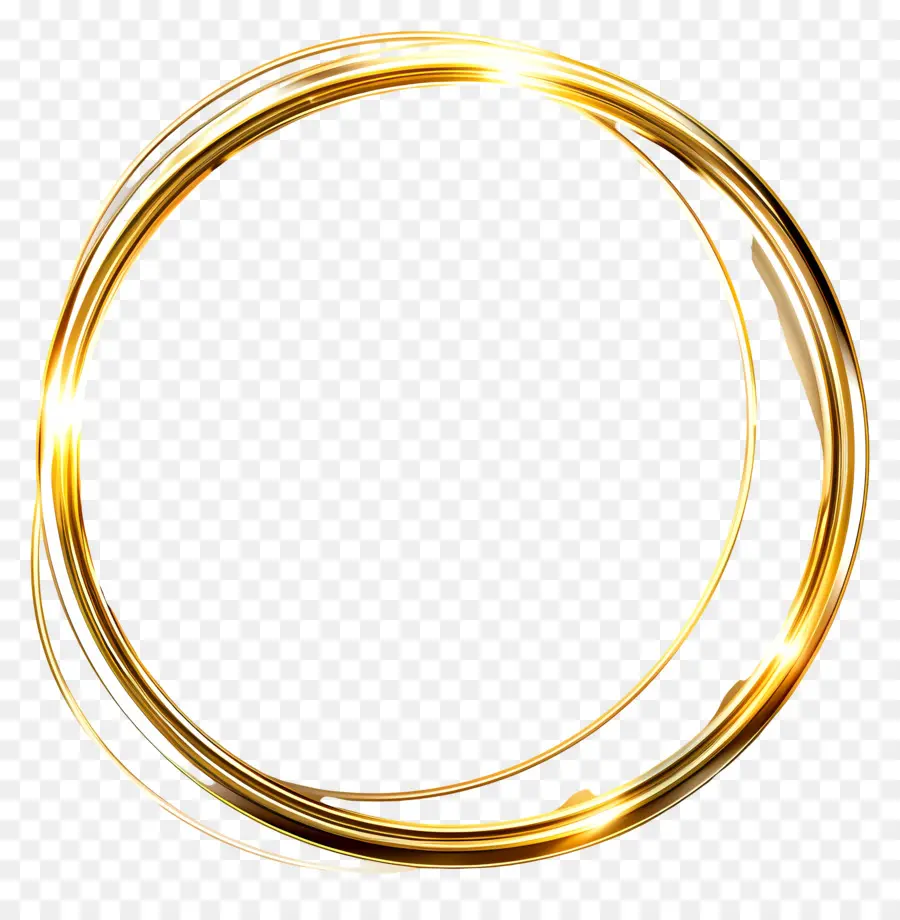 gold Kreis - Goldener schwimmender Ring im dunklen Hintergrund