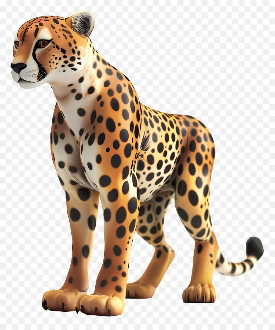 Cheetah -Seitenansicht Leopard Wildlife Predator Katze - Heftiger Leopard starrt intensiv auf die Kamera
