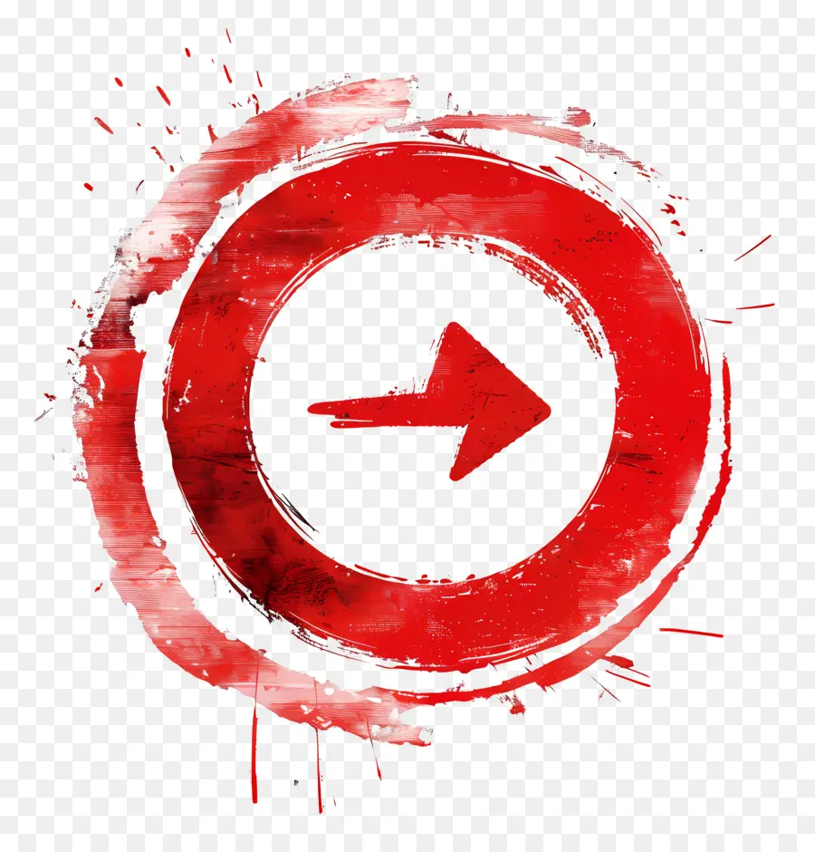 Roter Kreis - Roter Kreis mit schwarzem Hintergrund, Sprühbemalte
