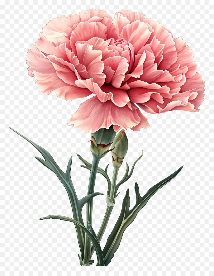 bouquet di fiori - Bouquet di garofano rosa con strisce bianche