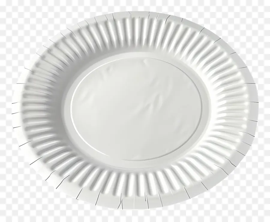 Queen -Bett -Papierplatte Einwegplatte weiße Platte quadratische Platte - Weißer kreisförmiger Pappteller auf schwarzem Hintergrund