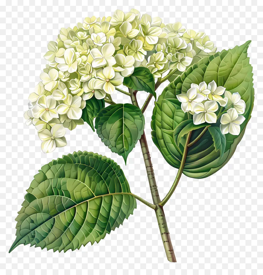 Hydrangea Quercifolia Pee Wee White Hibiscus Flower Oil Painting Paints Painting Flora - Pittura realistica a olio di fiore di ibisco bianco