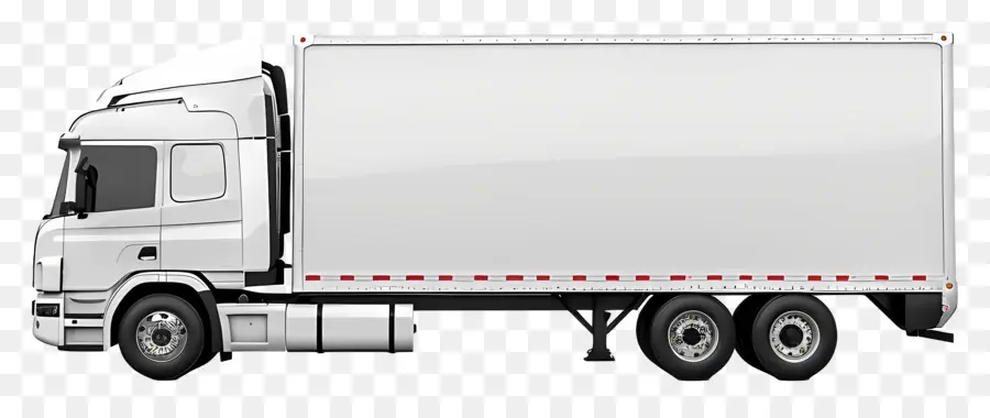 xe tải xem xe tải trống màn hình trắng bánh xe lớn - Xe tải màu trắng với màn hình trống, bánh xe lớn