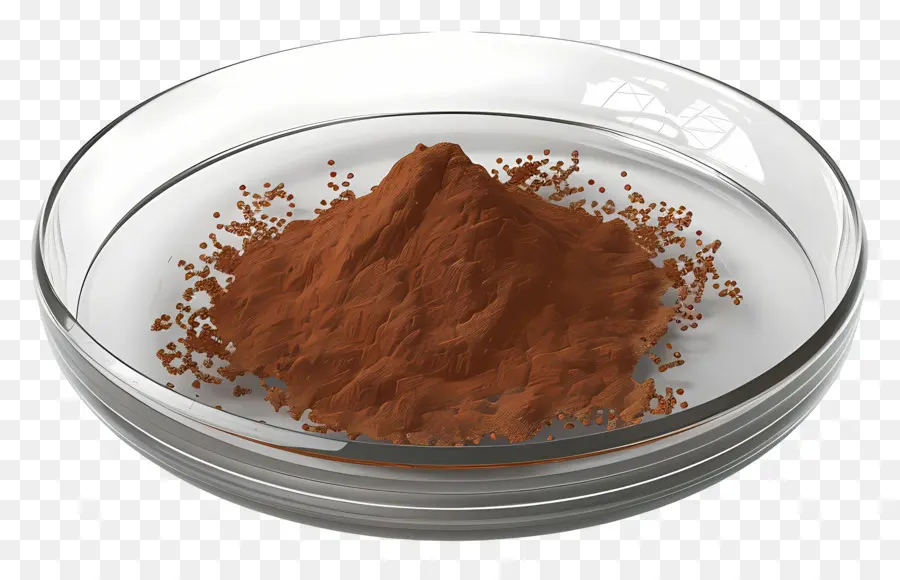 cinnamon powder brown powder glass bowl sparkling ingredient