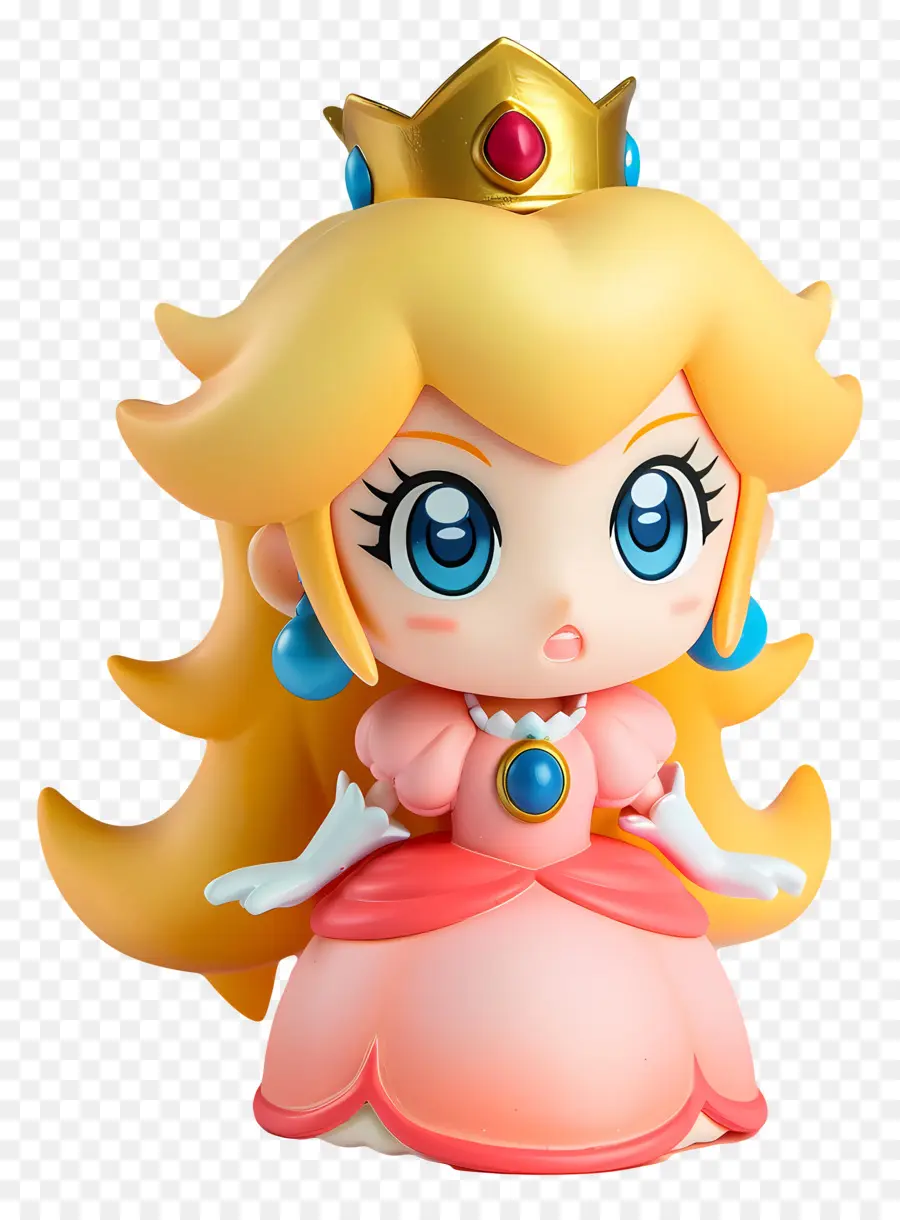 Prinzessin Peach - Super Mario -Charakter mit langen blonden Haaren