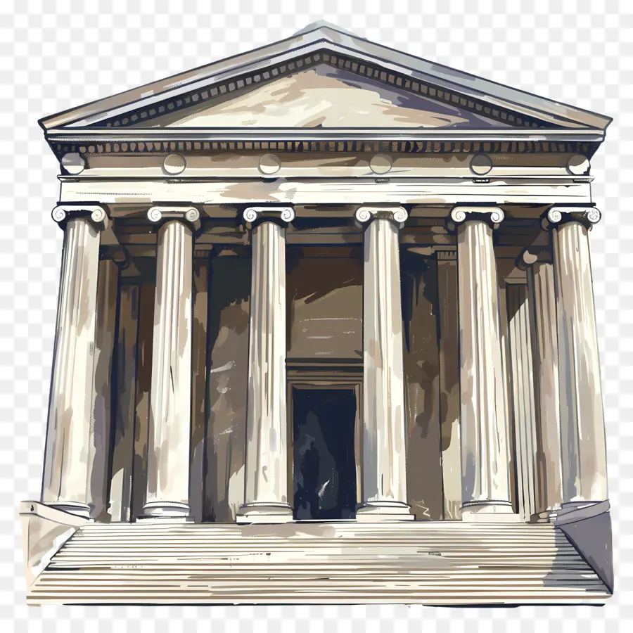 Die British Museum Stone Building Säulen Petiment Architektur - Grand Stone Building mit klassischen architektonischen Details