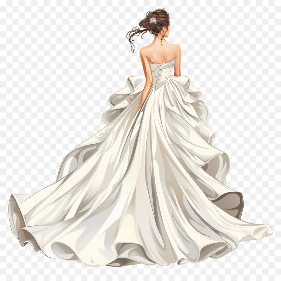 brautkleid - Braut in weißem Kleid und Schleierfoto