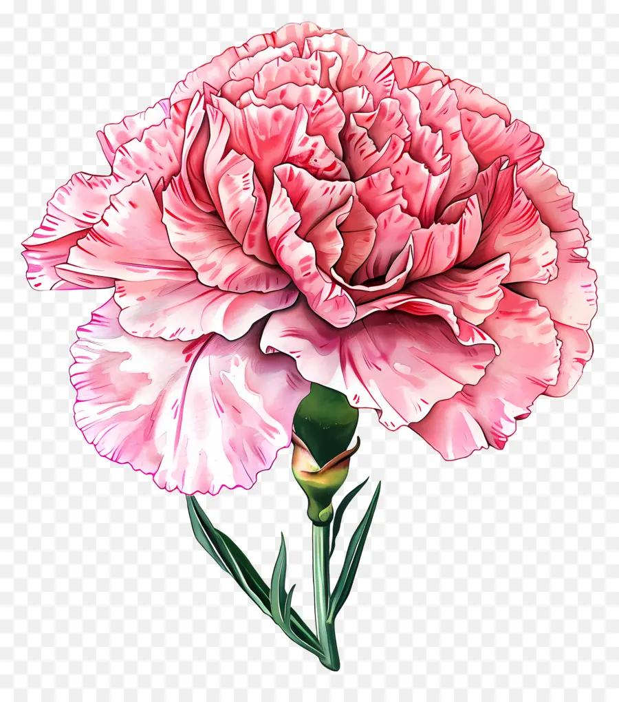la disposizione dei fiori - Display fiore di garofano rosa realistico