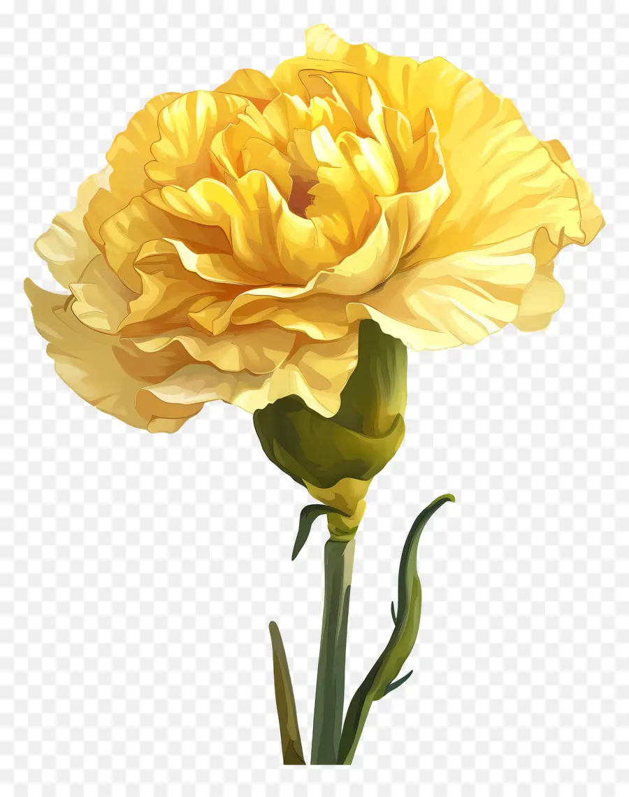 hoa cẩm chướng màu vàng hoa cẩm chà hoa cánh vũ hoa - Carnation màu vàng duy nhất trên nền đen, nở hoa đầy đủ