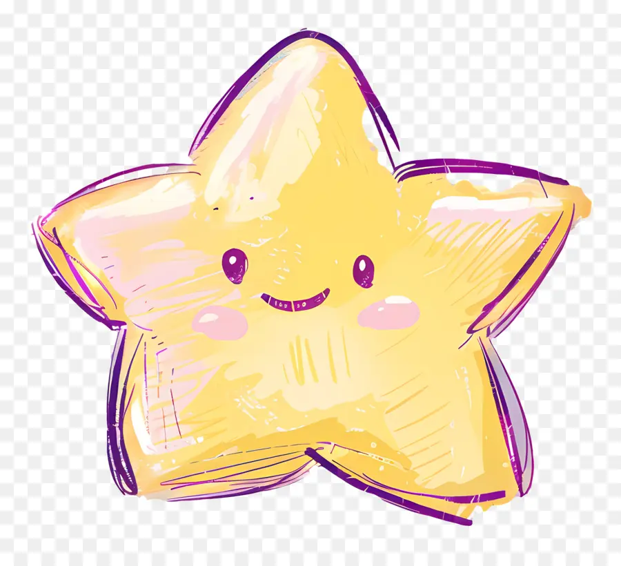 gelbe Sterne - Gelber Stern mit Smiley -Gesicht
