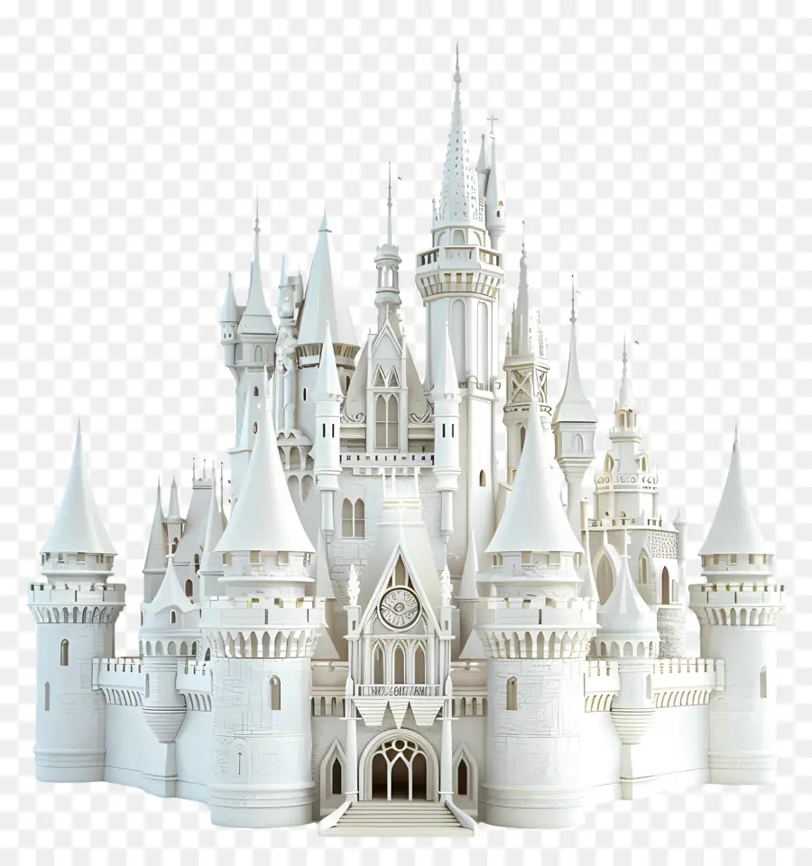 Castello di carta bianca Castello Castello Craft White Paper Castello fai da te - Castello di carta bianca con torri, finestre, ingresso