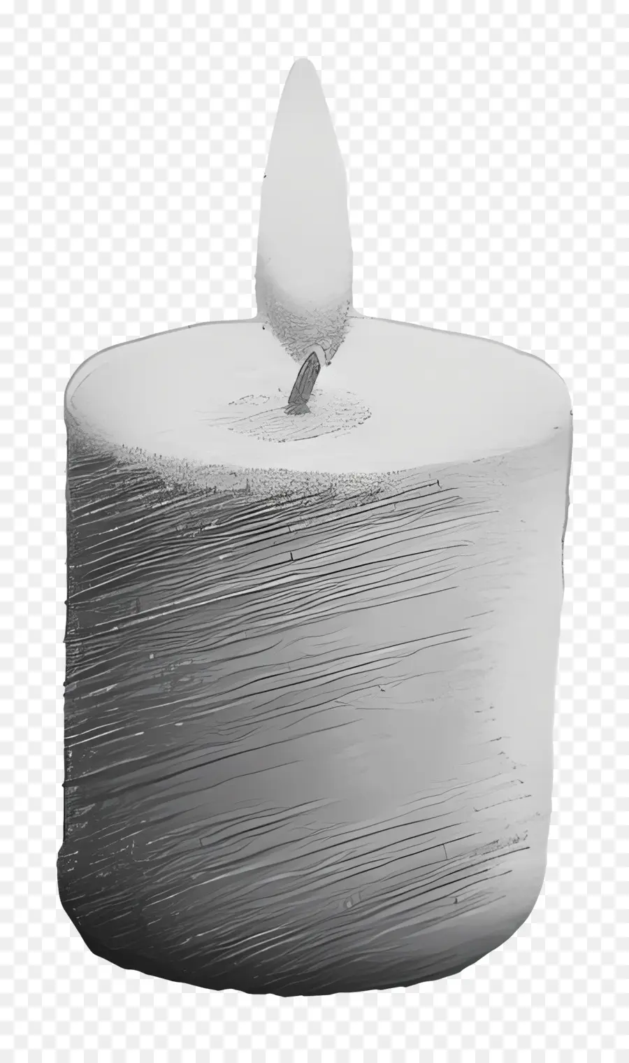 candela candela bianca sfondo nero sfarfallio - Candela bianca con fiamma tremolante su sfondo nero