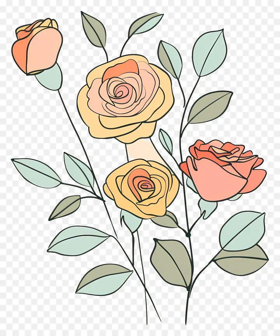 Hoa hồng Bouquet Hoa cánh hoa nhỏ giọt nước - Những bó hoa hồng rực rỡ trên nền đen
