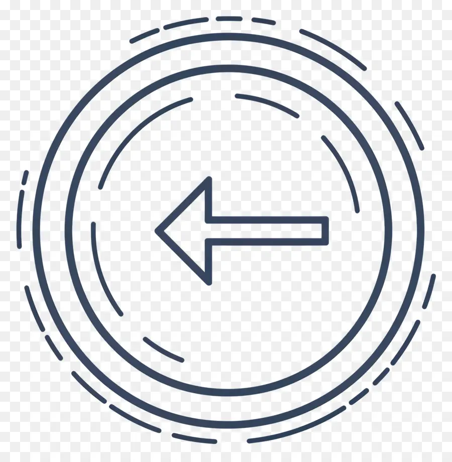 Pfeil Nach Links - Kreissymbol mit links zeigender Pfeil vor transparentem Hintergrund