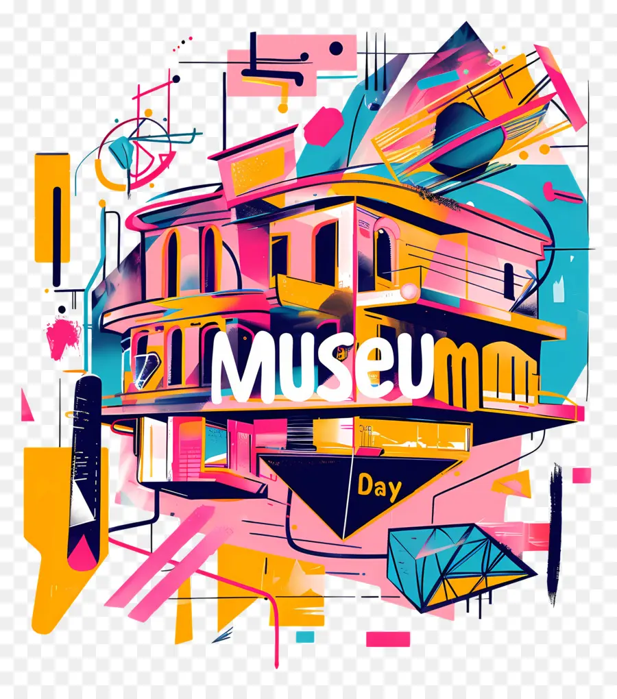 disegno astratto - Design del museo d'arte colorato con motivi astratti