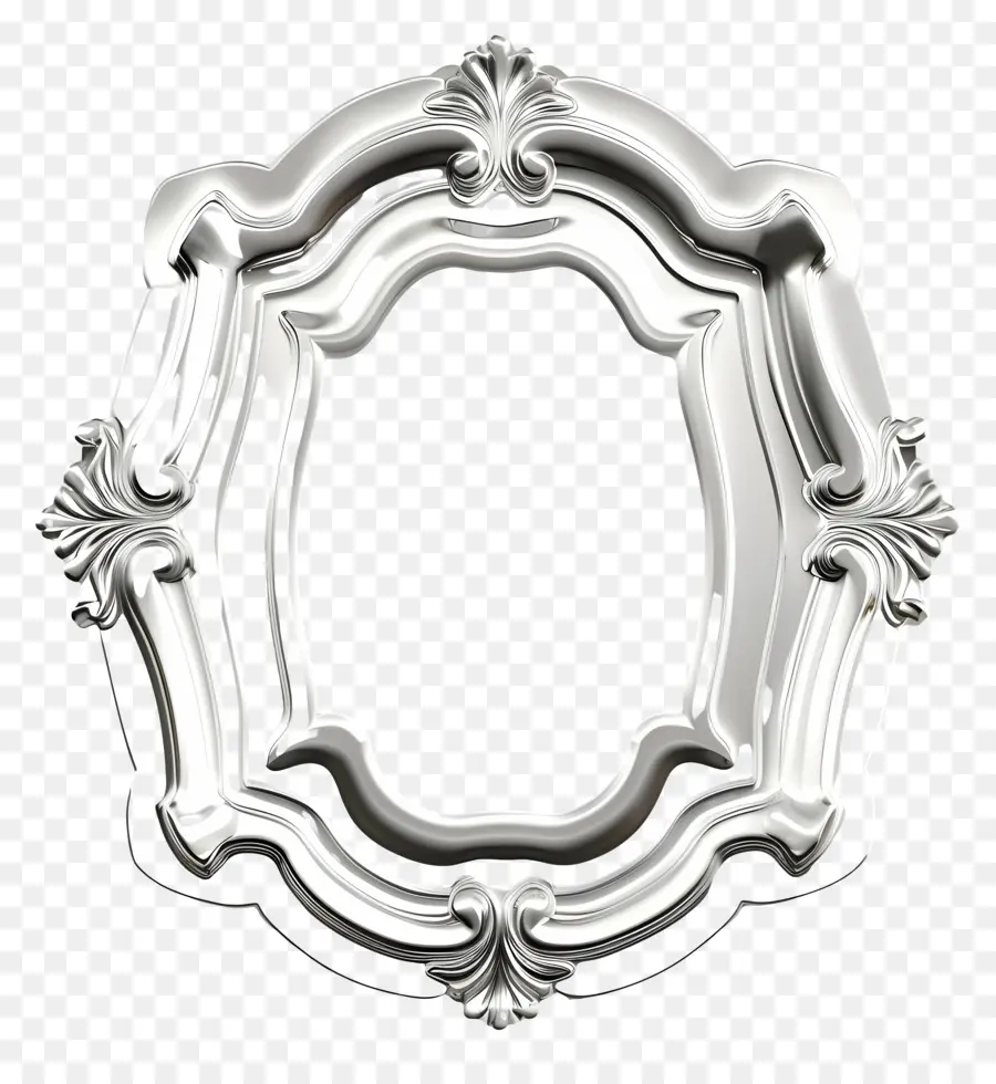 Silberplaque Silber Wanduhr Kompliziertes Design gedeiht schwarzen Hintergrund - Komplizierte Silberwanduhr mit Zahnradhänden