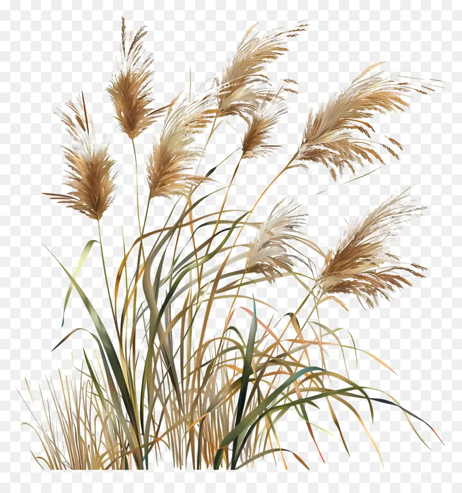 miscanthus sinensis tall reeds dry plants field brown