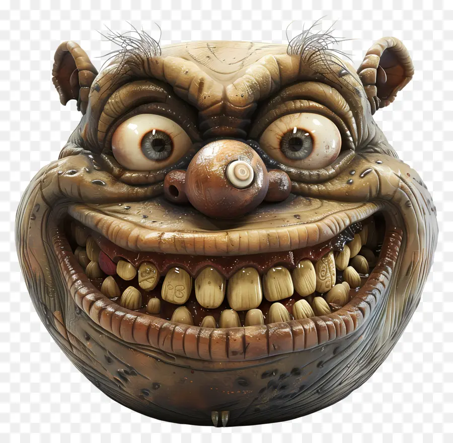 troll Gesicht - Cartoon Mann mit böser dämonischem Lächeln