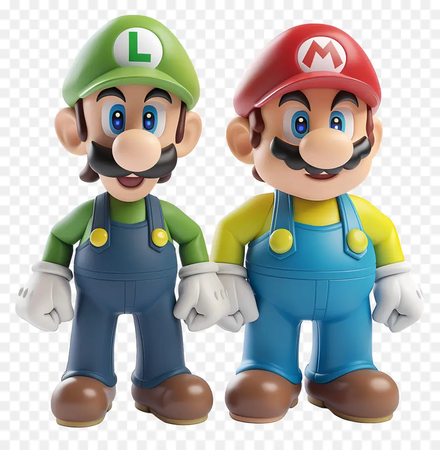 Mario Bros - Zwei Zeichentrickfiguren in bunten Kleidung