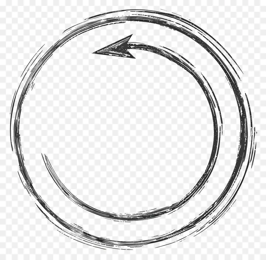 freccia - Cerchio nero astratto con freccia bianca all'interno