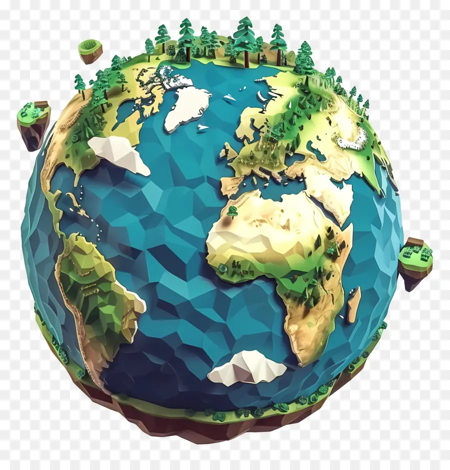 isometric earth earth landscapes three-dimensional graphics planet