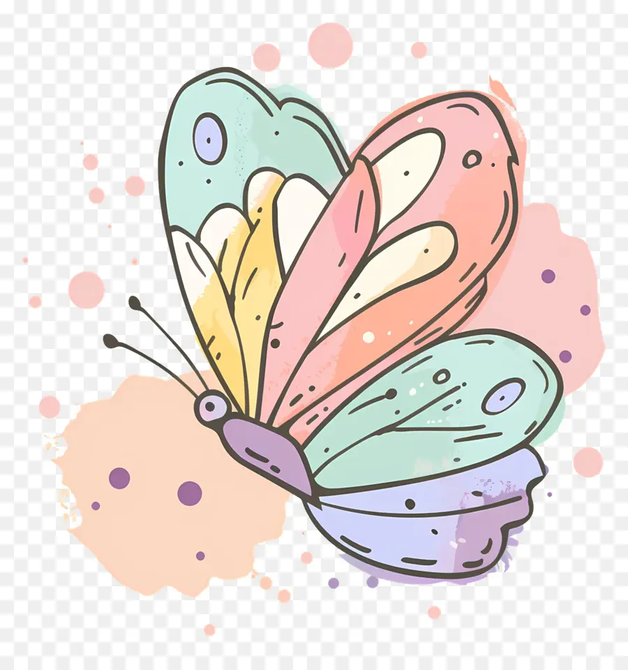 colorato farfalla - Farfalla colorata con spot spot sfondo arte