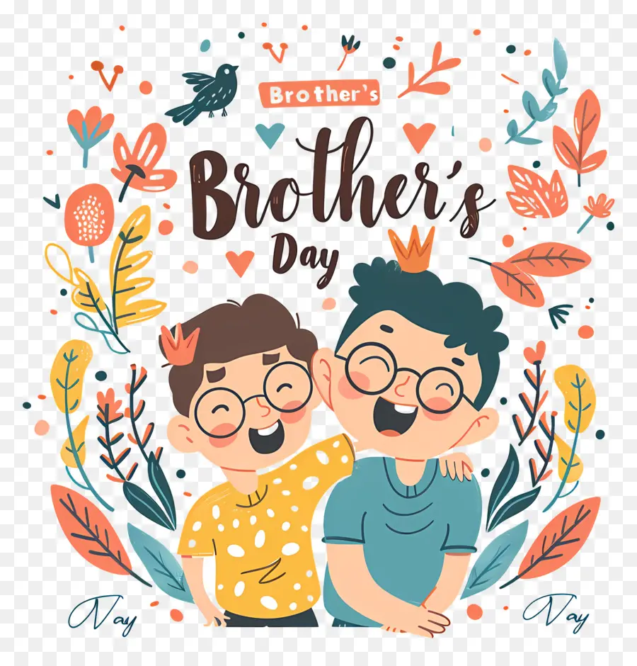 Ngày của cha - Hai người đàn ông trong vương miện hoa, ôm, ăn mừng
