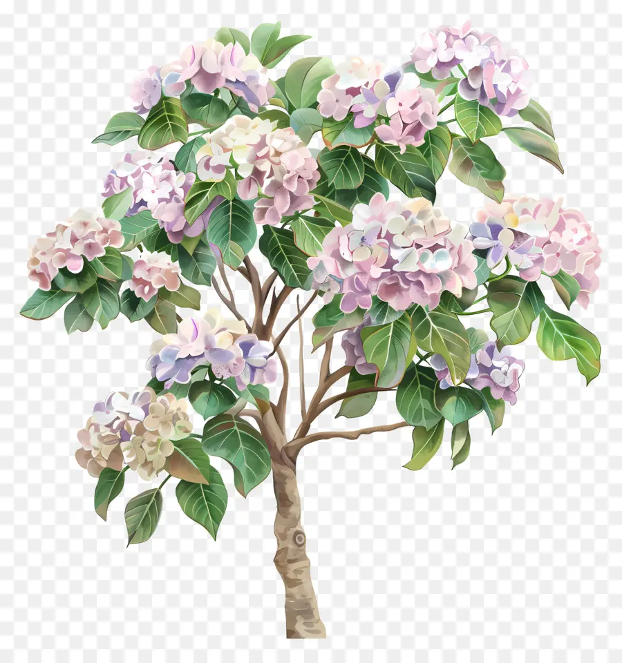 pot di fiore - Dipinto di fiori in vaso viola e bianco